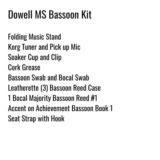 Dowell Middle School Bassoon Kit