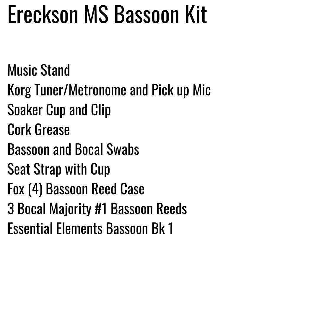 Ereckson Middle School Bassoon Kit