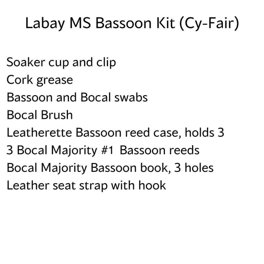 Labay Middle School Bassoon Kit
