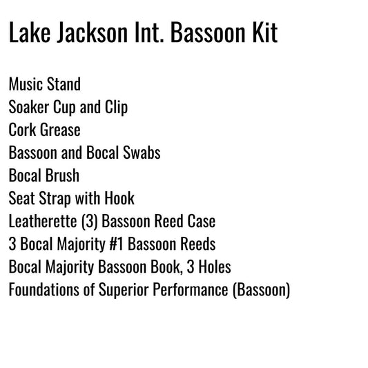 Lake Jackson Intermediate School Bassoon Kit