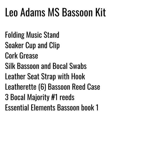 Leo Adams Middle School Bassoon Kit
