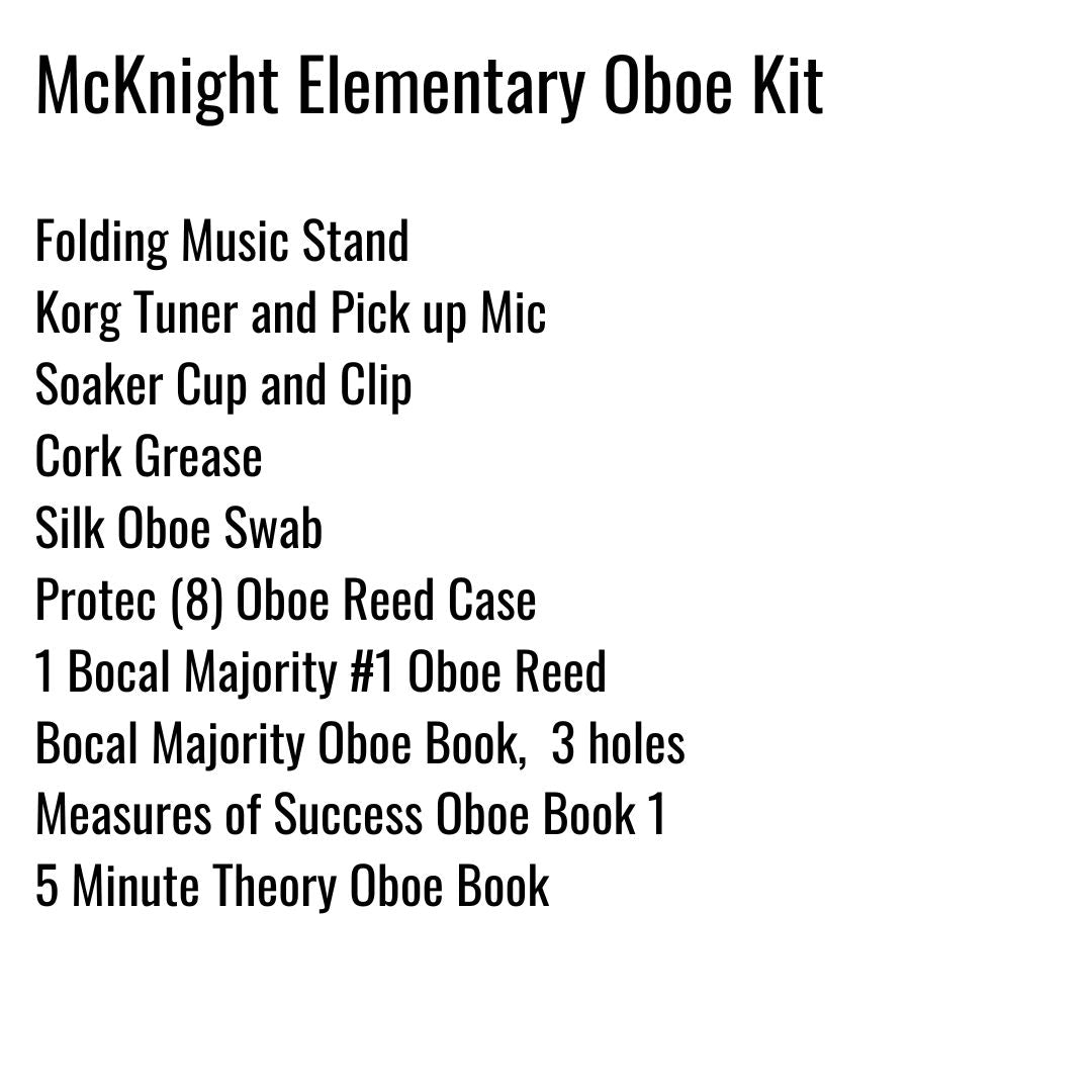 McKnight Elementary Oboe Kit