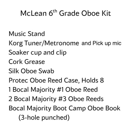 McLean 6th Grade Oboe Kit