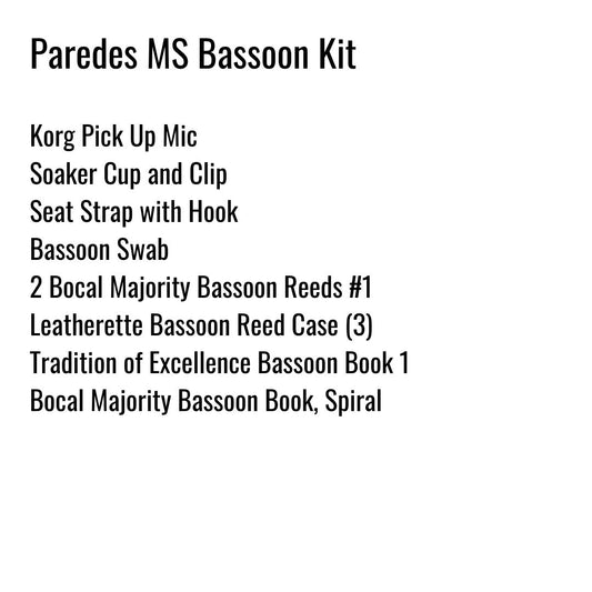 Paredes Middle School Bassoon Kit