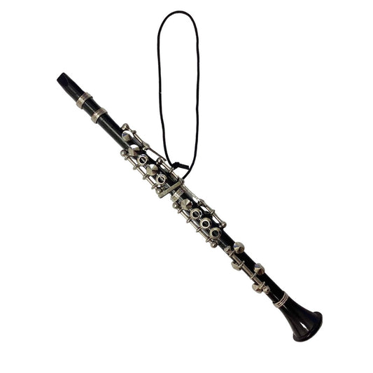 Clarinet ornament, black, 6 inches