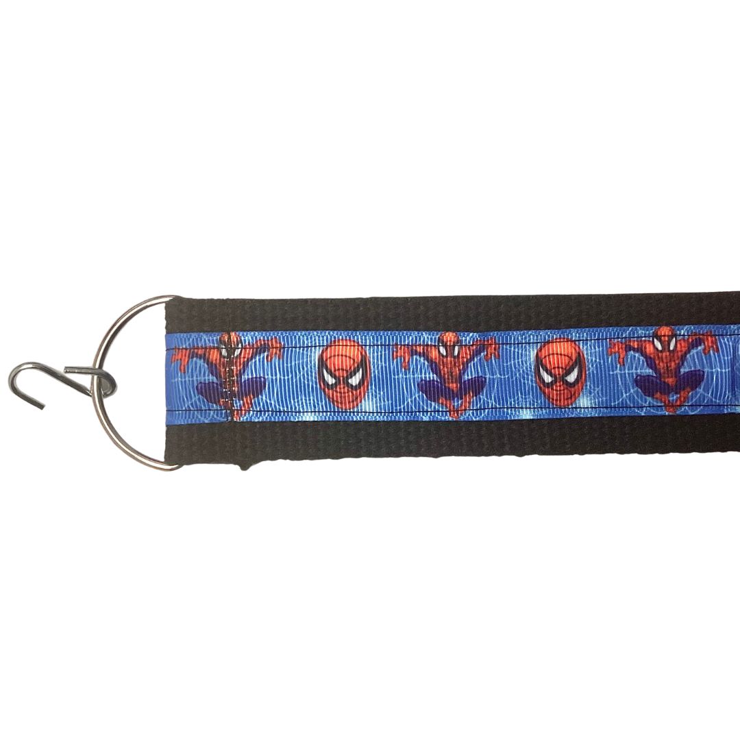 Designer seat straps Spider-Man