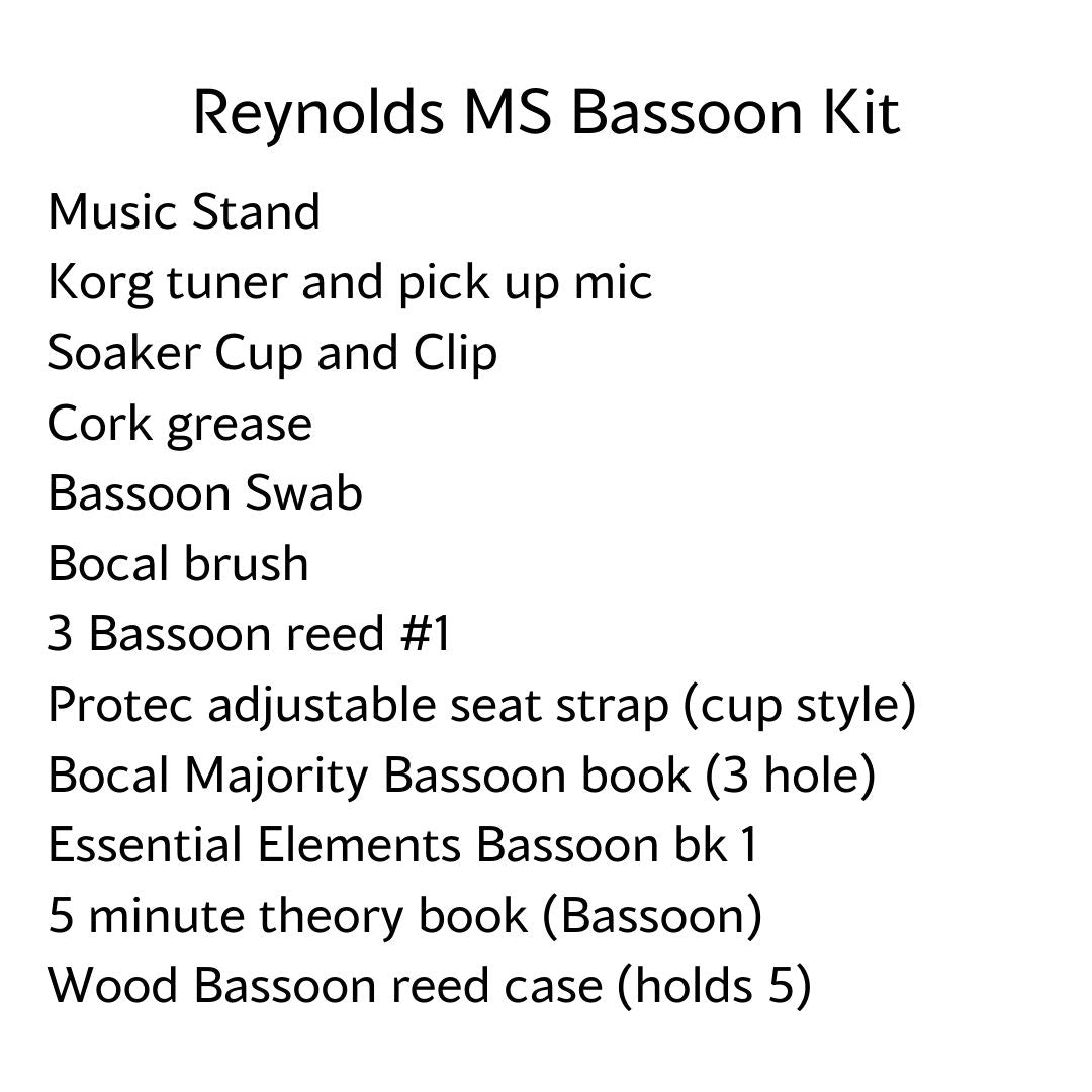 Reynolds Middle School Bassoon Kit