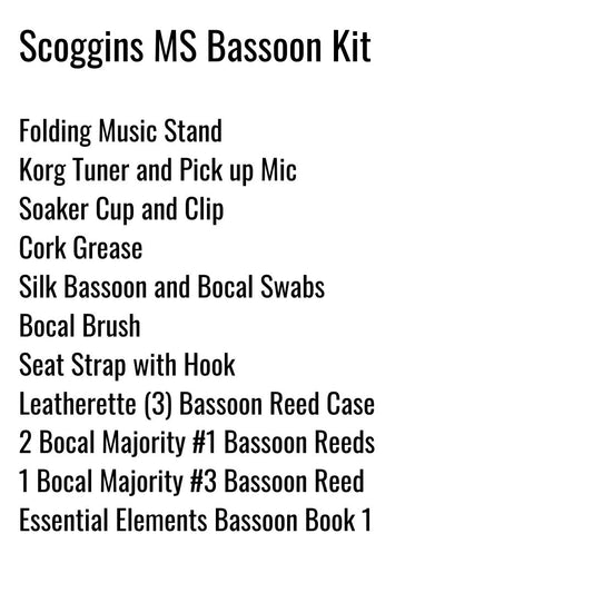 Scoggins Middle School Bassoon Kit