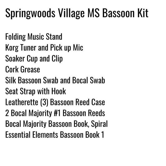 Springwoods Village Middle School Bassoon Kit