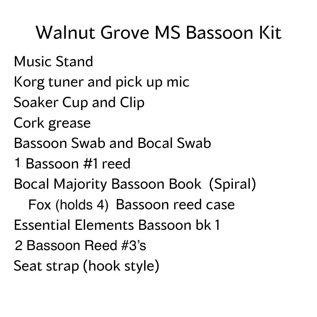 Walnut Grove Bassoon Kit
