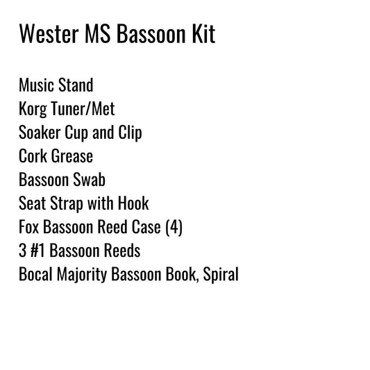 Wester Middle School Bassoon Kit