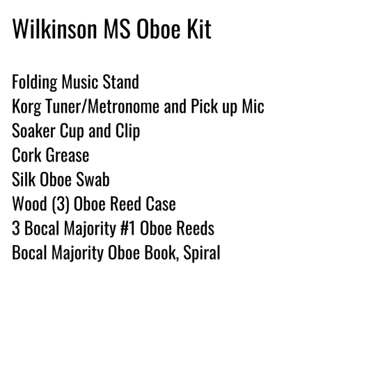 Wilkinson Middle School Oboe Kit