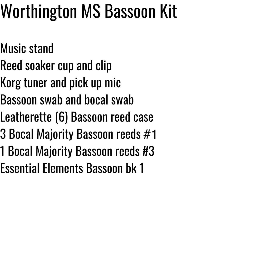 Worthington Middle School Bassoon Kit