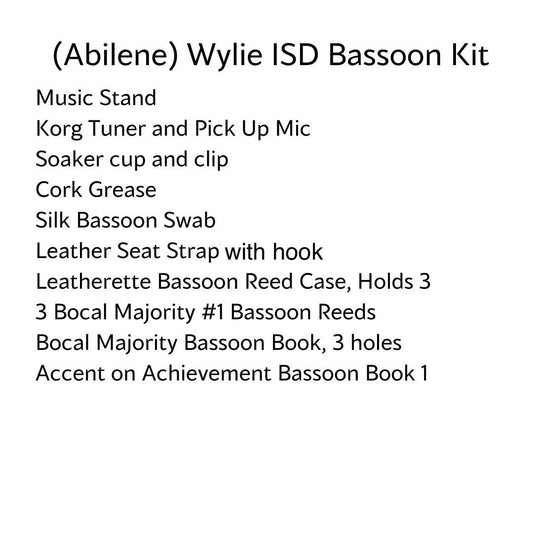Abilene-Wylie ISD Bassoon Kit