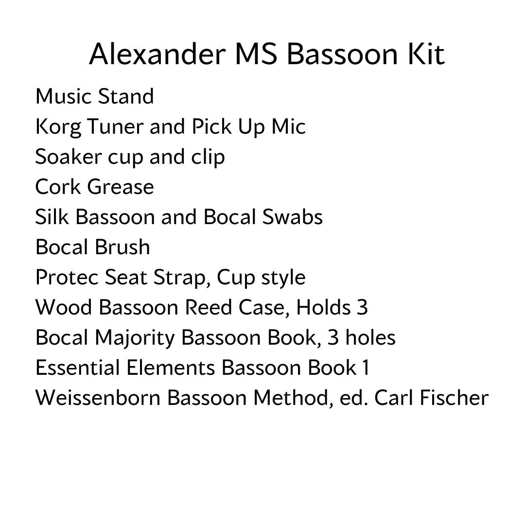 Alexander Middle School Bassoon Kit