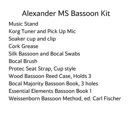 Alexander Middle School Bassoon Kit
