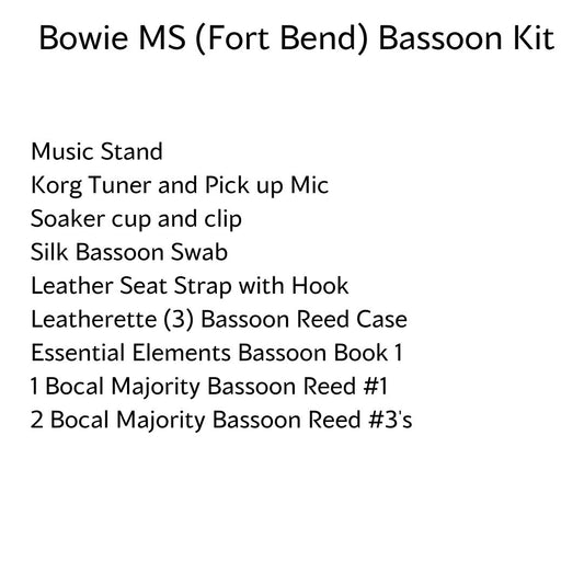 Bowie Middle School Bassoon Kit (Fort Bend)