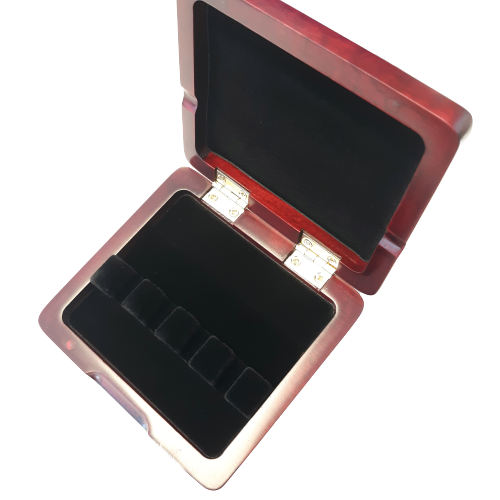 Wood Bassoon Reed Case, holds 4 (ribbon-style) Dark Wood