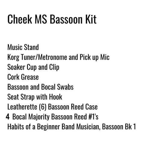 Cheek Middle School Bassoon Kit