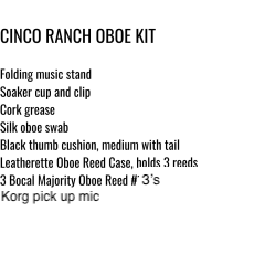 Katy ISD Oboe