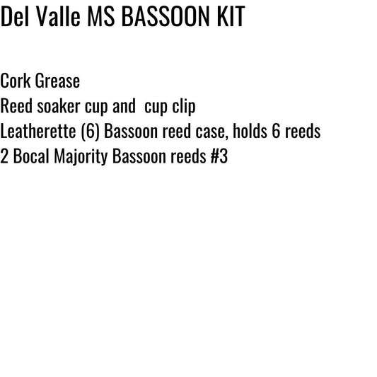 Del Valle Middle School Bassoon Kit