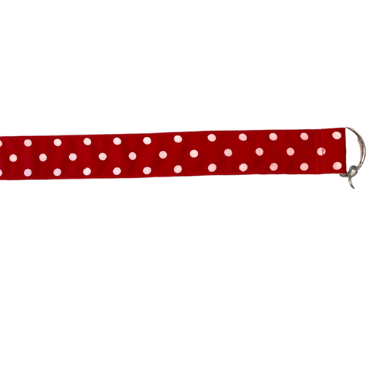 Designer seat straps Red with White Dots
