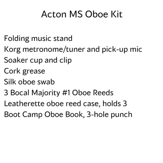 Acton Middle School Oboe Kit