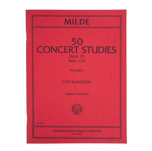 50 Concert Studies Vol. I, Op.26 Nos. 1-25, by Milde - International Music Company