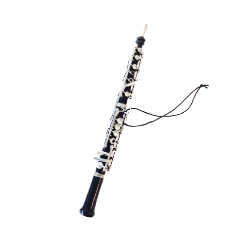 Oboe ornament, black, 6 inches