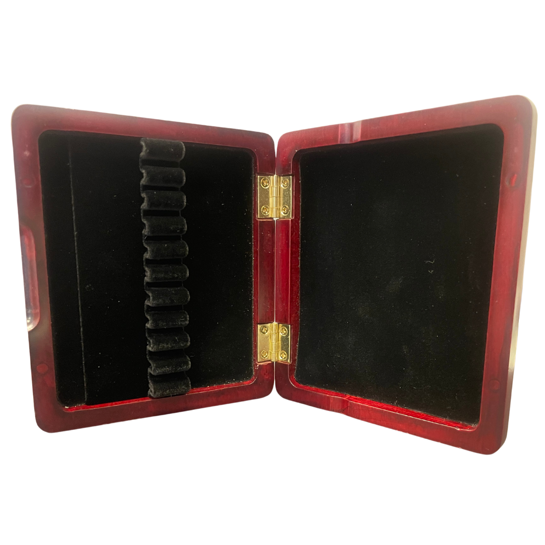 Wood Oboe Reed Case, holds 10 (ribbon-style) Dark Wood