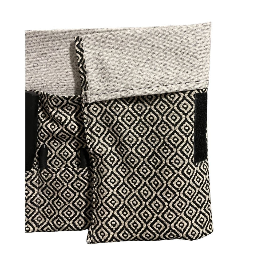 Tool Wrap Wallet Roll Hangs Over the Stand Yellow Stripes