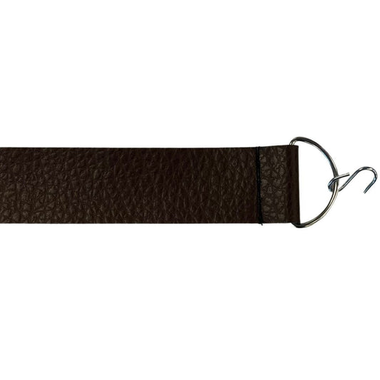 Designer seat straps Pleather Snakeskin Brown