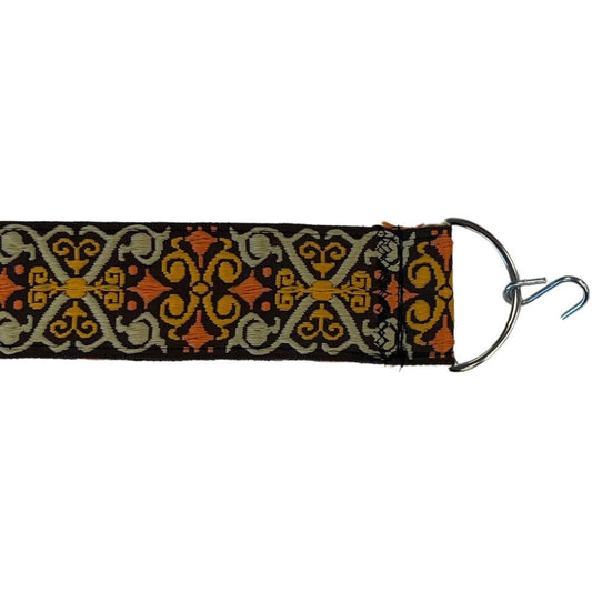 Designer seat straps Orange Geometric