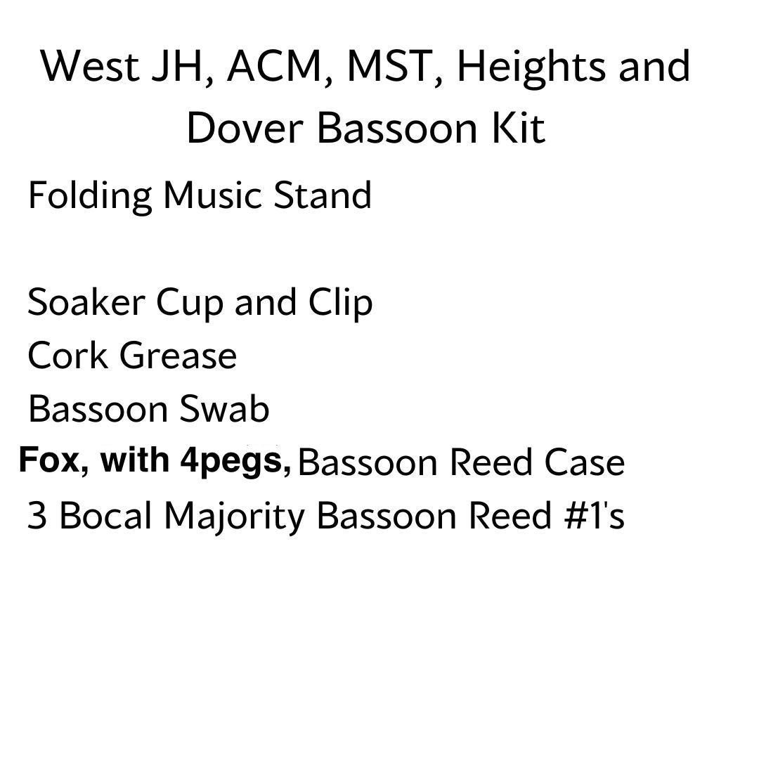 West Junior High (RISD) Bassoon Kit (and elementary feeders)
